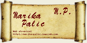 Marika Palić vizit kartica